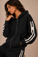 DKNY - Side Stripe Full Zip Hoodie Black