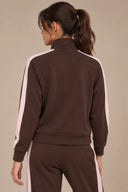 DKNY - Side Stripe Full Zip Jacket Espresso/Pink