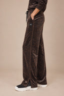 DKNY - Velour Animal Print Pants Espresso Leopard