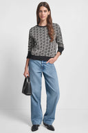 DKNY - Long Sleeve Crew Neck Logo Sweater Black