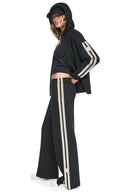 DKNY - High Rise Straight Leg Track Pants Black