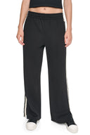 DKNY - High Rise Straight Leg Track Pants Black