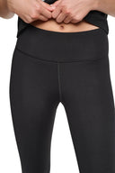 DKNY - High Rise Leggings Rhinestone Logo Black