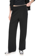 DKNY - High Rise Side Stripe Wide Leg Pants Black/Eggnog