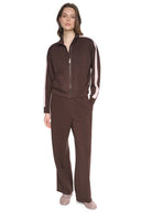 DKNY - Side Stripe Full Zip Jacket Espresso/Pink
