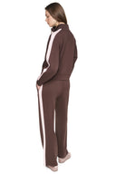 DKNY - Side Stripe Full Zip Jacket Espresso/Pink