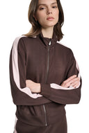 DKNY - Side Stripe Full Zip Jacket Espresso/Pink