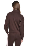DKNY - Side Stripe Full Zip Jacket Espresso/Pink