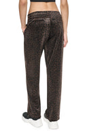 DKNY - Velour Animal Print Pants Espresso Leopard