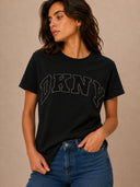 DKNY - Rhinestone Logo T-Shirt Black