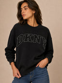 DKNY - Rhinestone Logo Sweatshirt Black