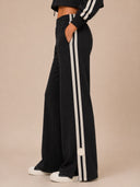 DKNY - High Rise Straight Leg Track Pants Black