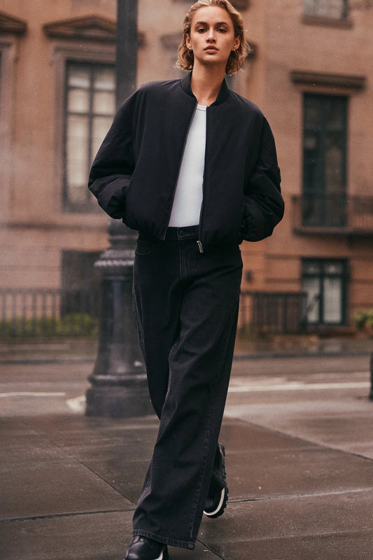 DKNY - Matte Nylon Bomber Style Jacket