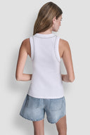 DKNY - Dome Studs Tank Top White