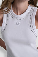 DKNY - Dome Studs Tank Top White