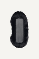 DKNY - Paula Faux Fur Commuter Tote Black MEDIUM