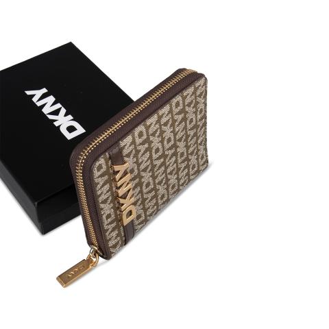 DKNY - Avril SM Zip Around Wallet Chocolate