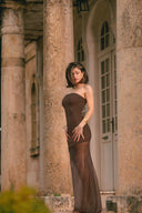 FIVE PM - Eve Strapless Brown Dress