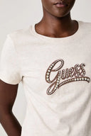GUESS - Embroidery Logo T-Shirt Beige