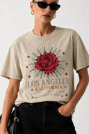 GUESS - Rock Rose T-Shirt Beige
