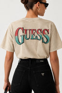 GUESS - Rock Rose T-Shirt Beige