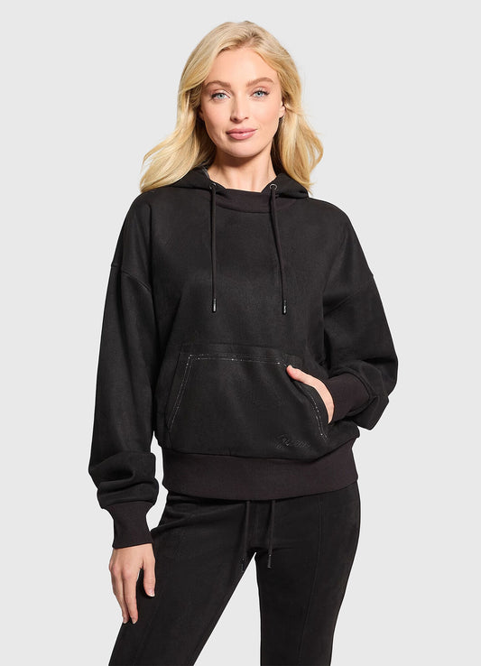 GUESS - Hooded Scuba Sweatshirt Black