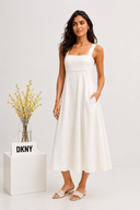 DKNY - Linen Sleeveless Dress Ivy