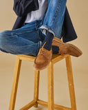 MANEBI - Men Nabuk Boat Shoes Tobacco