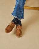 MANEBI - Men Nabuk Boat Shoes Tobacco