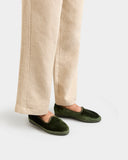 MANEBI x Alex Rivière - Demi Silk Velvet Venetian Slippers Green