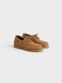 MANEBI - Men Nabuk Boat Shoes Tobacco