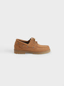 MANEBI - Men Nabuk Boat Shoes Tobacco