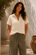 OAS - Ecru Jaffa Waffle Shirt