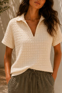 OAS - Ecru Jaffa Waffle Shirt