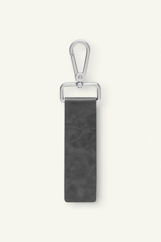 LEATHER KEYCHAIN | GREY