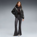 PUMA - Snake Print Pack Flared Slim Black Pants Women