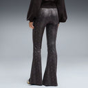 PUMA - Snake Print Pack Flared Slim Black Pants Women