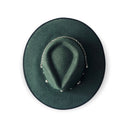 KAMAR HATS - Olive Linen w/ olive buttons and croco ribbon