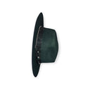KAMAR HATS - Olive Linen w/ olive buttons and croco ribbon