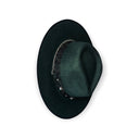 KAMAR HATS - Olive Linen w/ olive buttons and croco ribbon