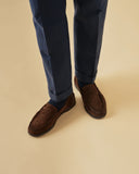 MANEBI - Men Suede Penny Loafers Cocoa