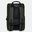 Cargo-style green backpack with bold RAINS logo, multiple zip compartments and structured silhouette, functional and modern for everyday use or travel — πράσινο backpack cargo με έντονο λογότυπο RAINS, πολλαπλές θήκες με φερμουάρ και δομημένο σχήμα, πρακτικό και σύγχρονο για καθημερινές εμφανίσεις ή ταξίδια. Διαθέσιμο στο Iconic Angels Glyfada.