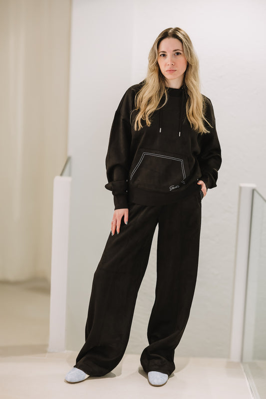 GUESS - Hooded Scuba Sweatshirt Black