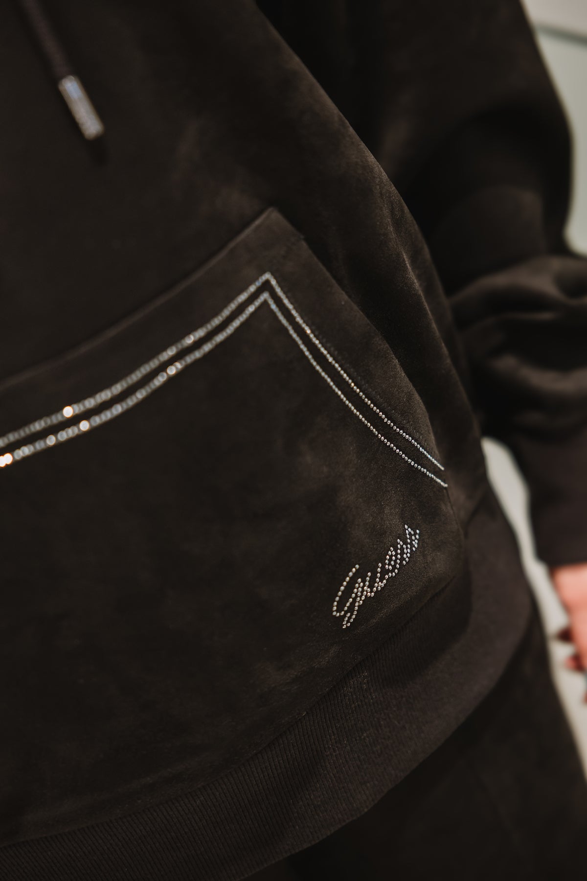 GUESS - Hooded Scuba Sweatshirt Black