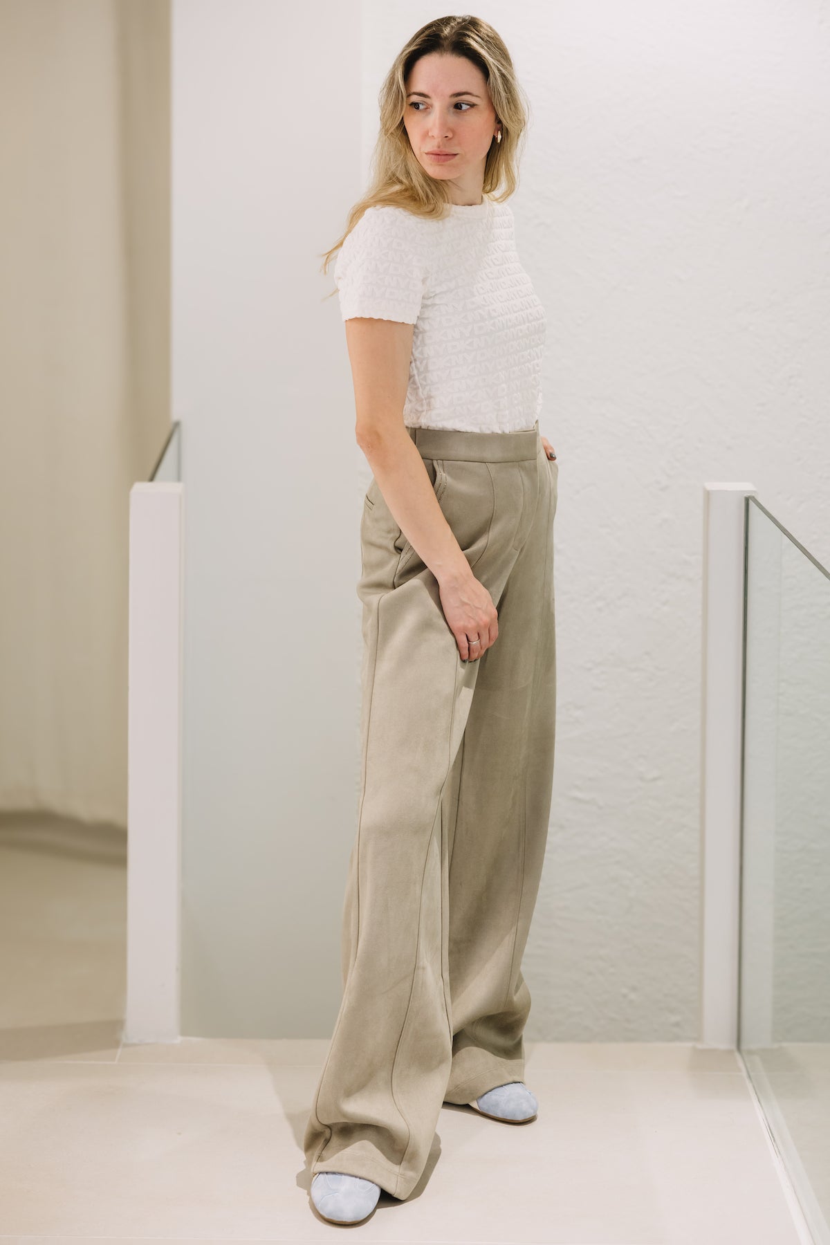 GUESS - Tailoring Scuba Sweat Pants Sage Leaf