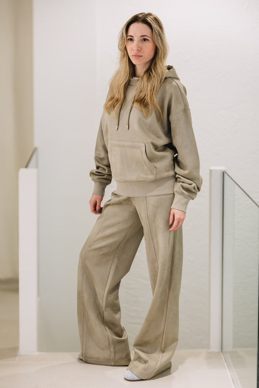 GUESS - Hooded Scuba Sweatshirt Sage Leaf