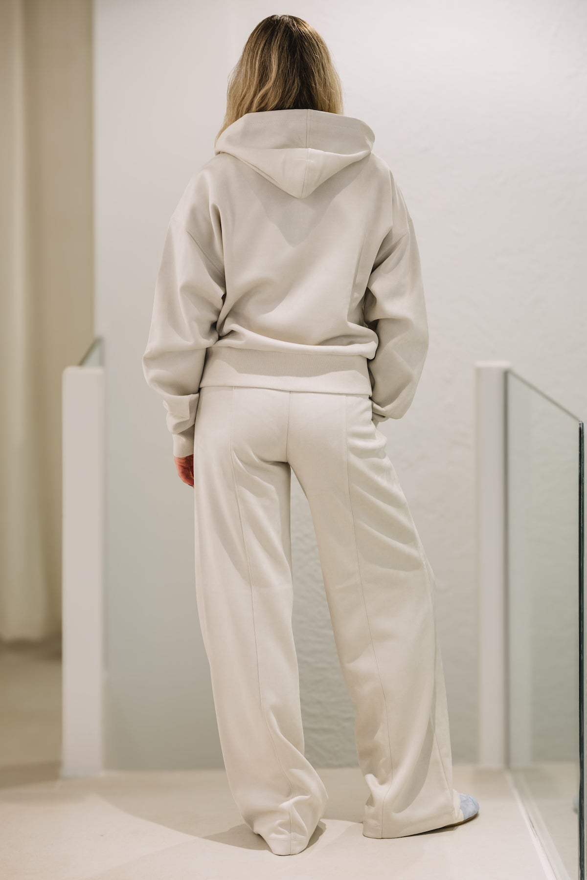 GUESS - Hooded Scuba Sweatshirt Beige