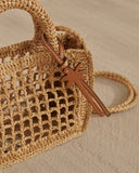 MANEBI - Handcrafted Raffia Sunset Bag Mini Net
