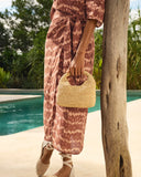 MANEBI - Raffia Halfmoon Bag Handmade Natural