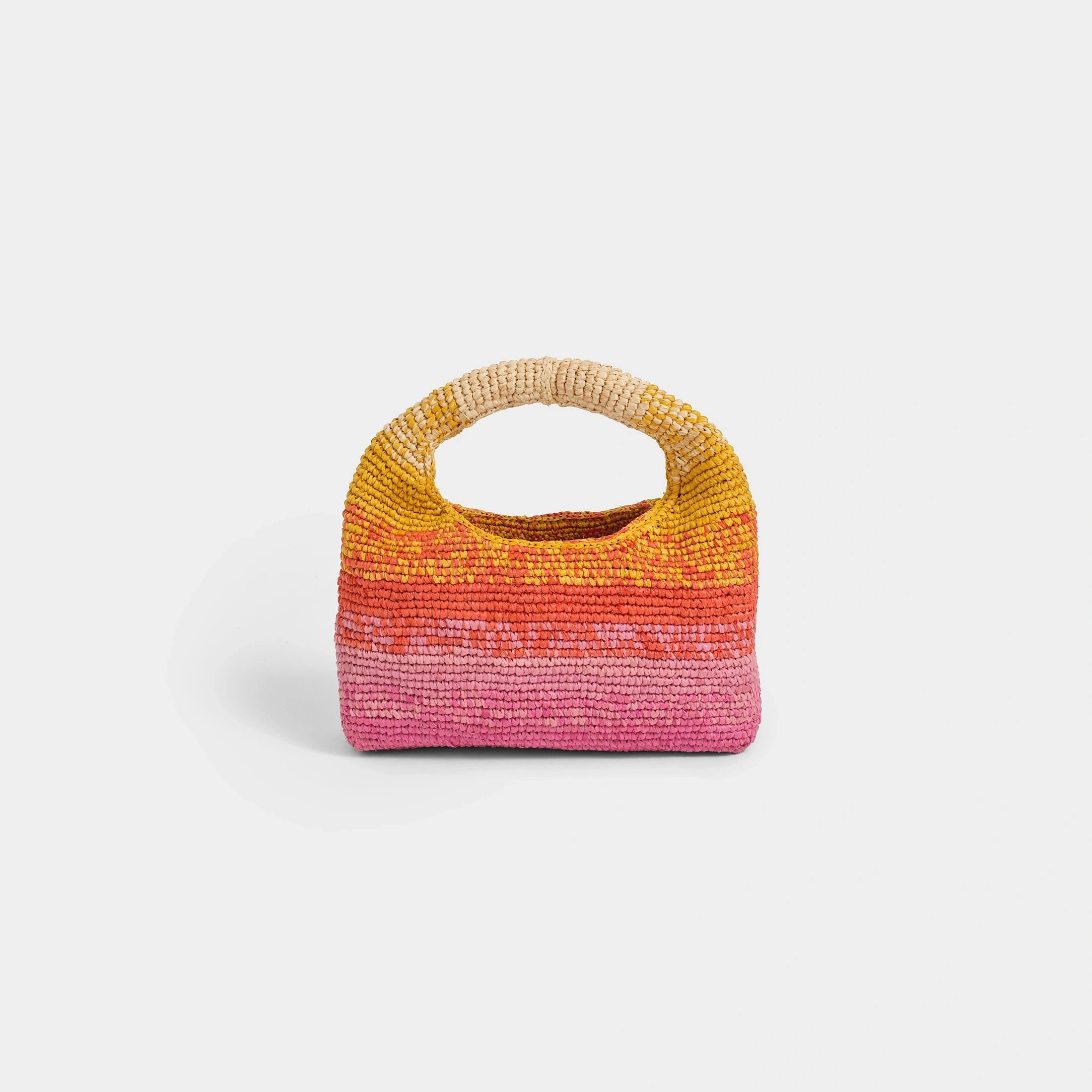 MANEBI - Raffia Halfmoon Bag Handmade Sunset Glow - ICONIC ANGELS